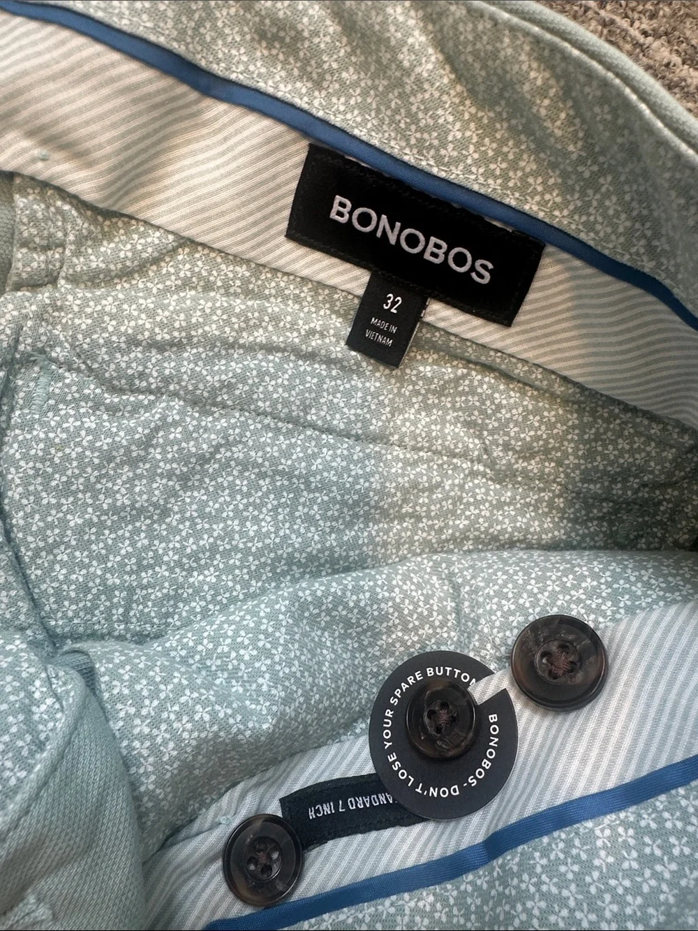 Bonobos | Men’s Light Sage Casual Shorts | 32” | 7” inseam